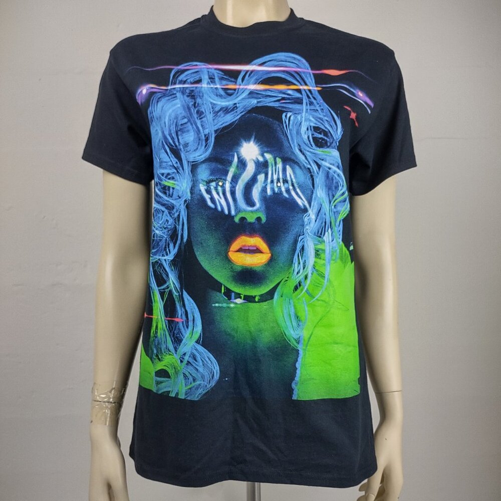 NWT Lady Gaga Enigma Las Vegas black short sleeve t-shirt womens Small